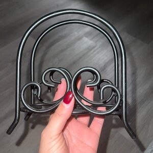 Metal black napkin holder